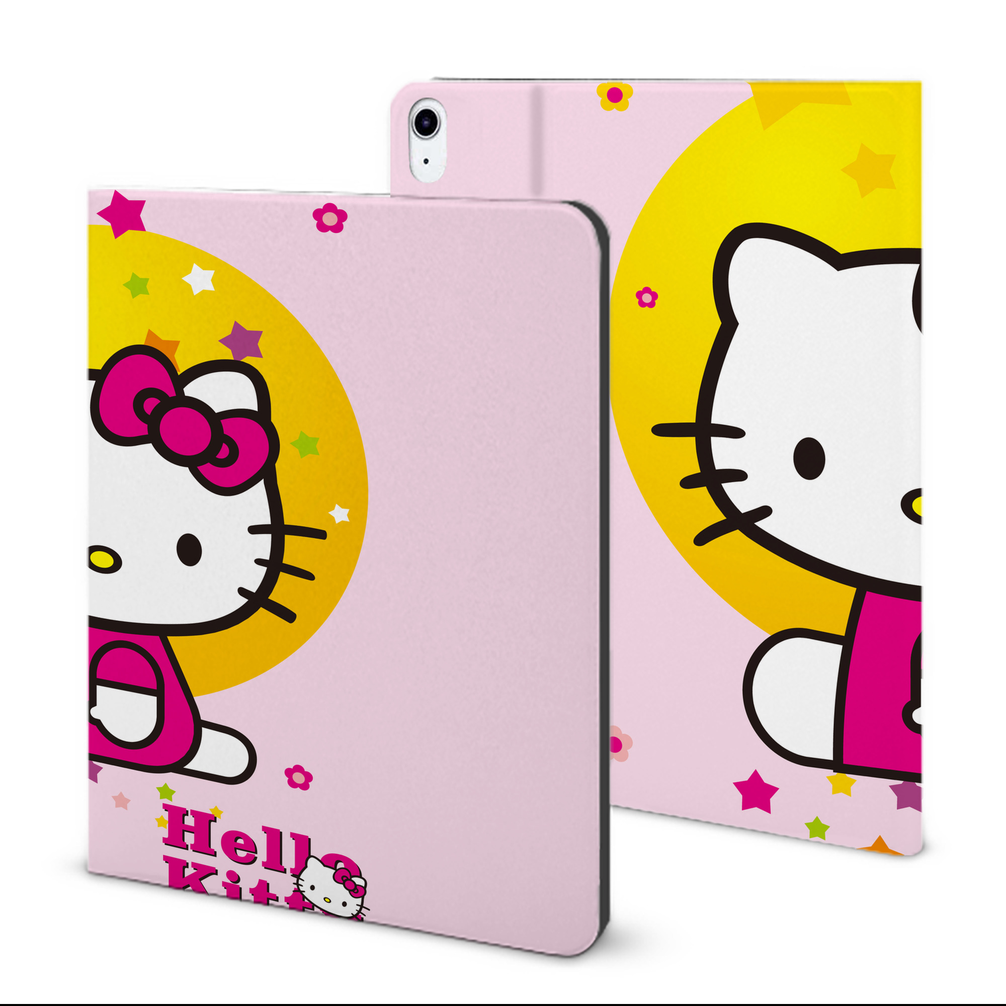 （画像用） Hello Kitty ハローキティ IPad ケース ブック型 PUレザー TPU 耐衝撃 軽量 薄型 ペン収納なし 全面保護 IPad 各モデル対応